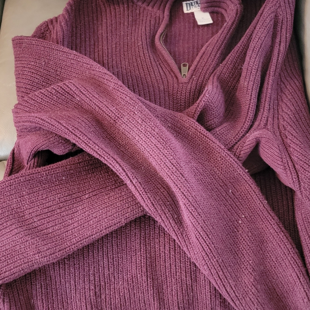 Duluth Trading Co Men's Deep Purple Turtleneck Sweater